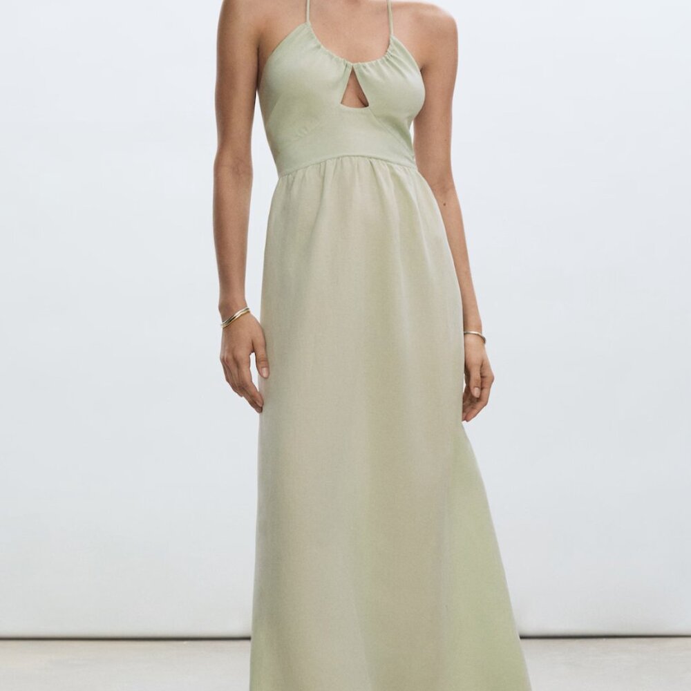 Mango Long Halter Neck Dress